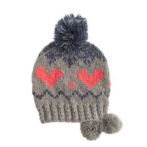 Pom Pom Soft Warm Hat. Gray